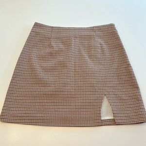 1. STATE plaid mini skirt